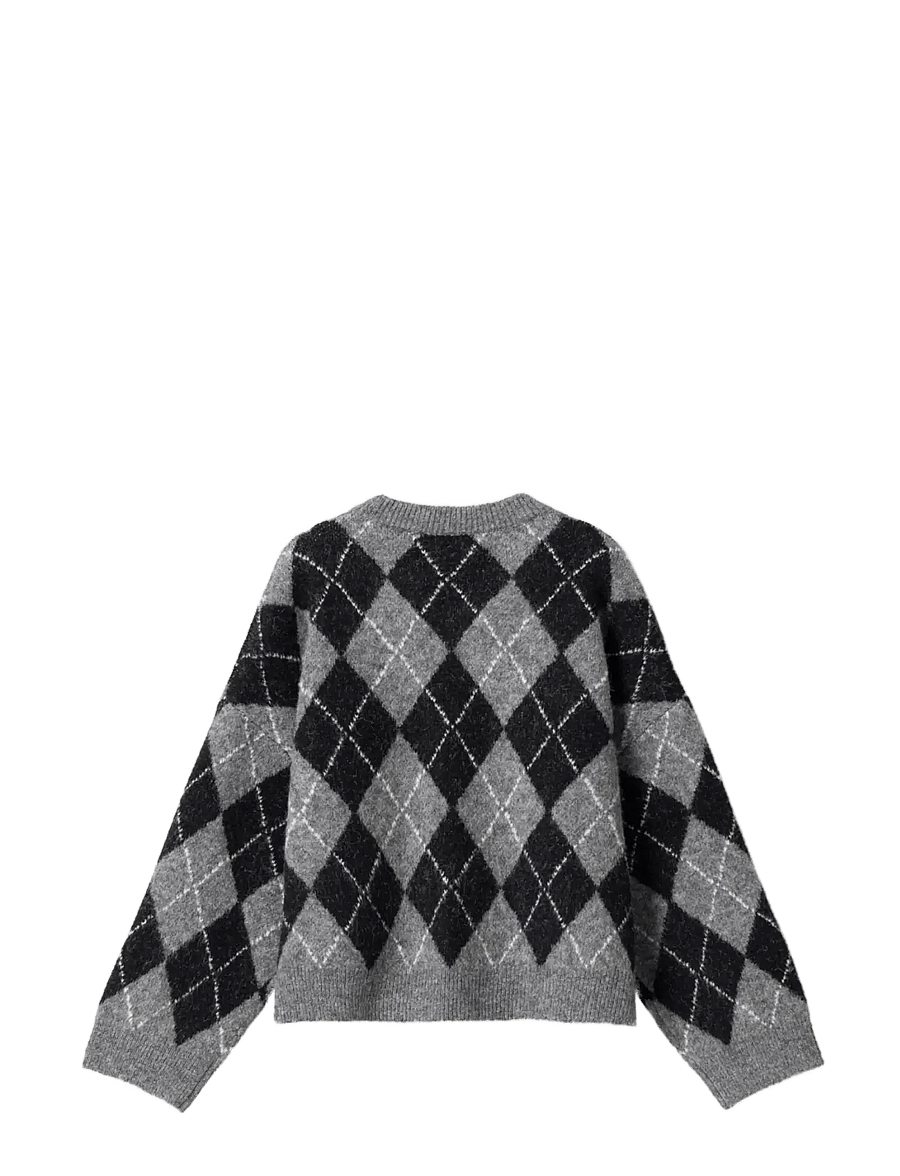 Noella - N-Lai Knit - stickade tröjor - black grey mix - 2