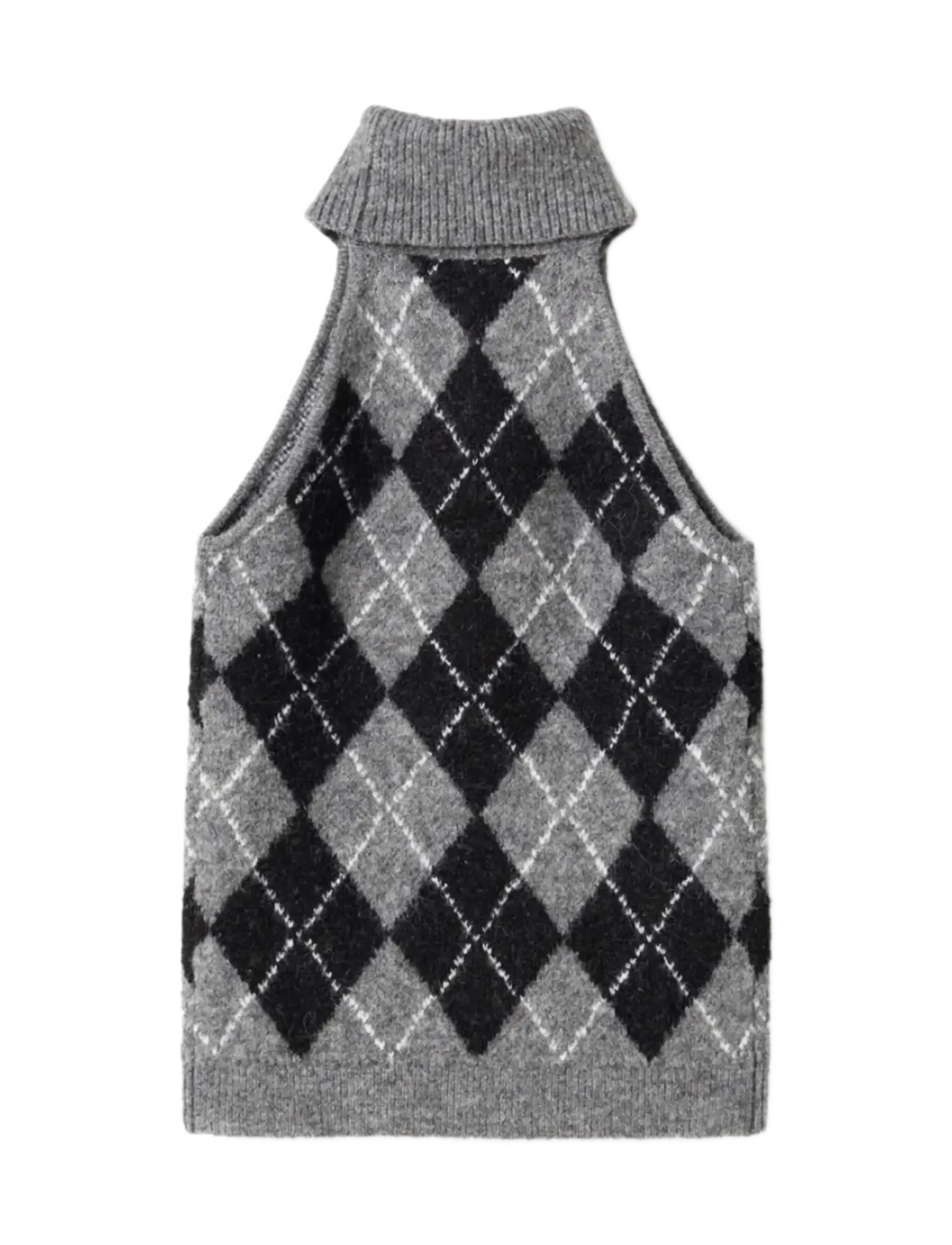 Noella - N-Lajoianna Knit Top - stickade västar - black grey mix - 2
