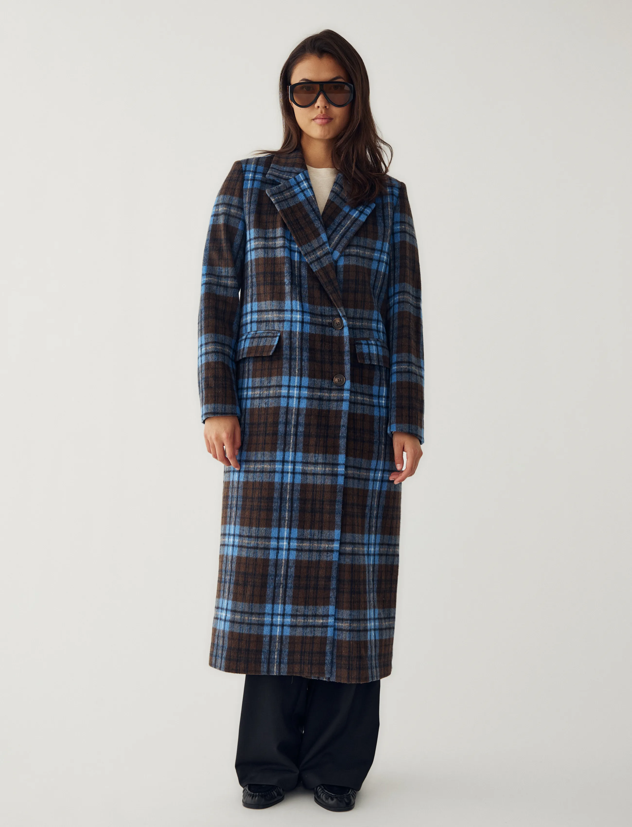 Noella N-Jaci Coat - Winterjacken - DALIYAH BLUE CHECK / blue