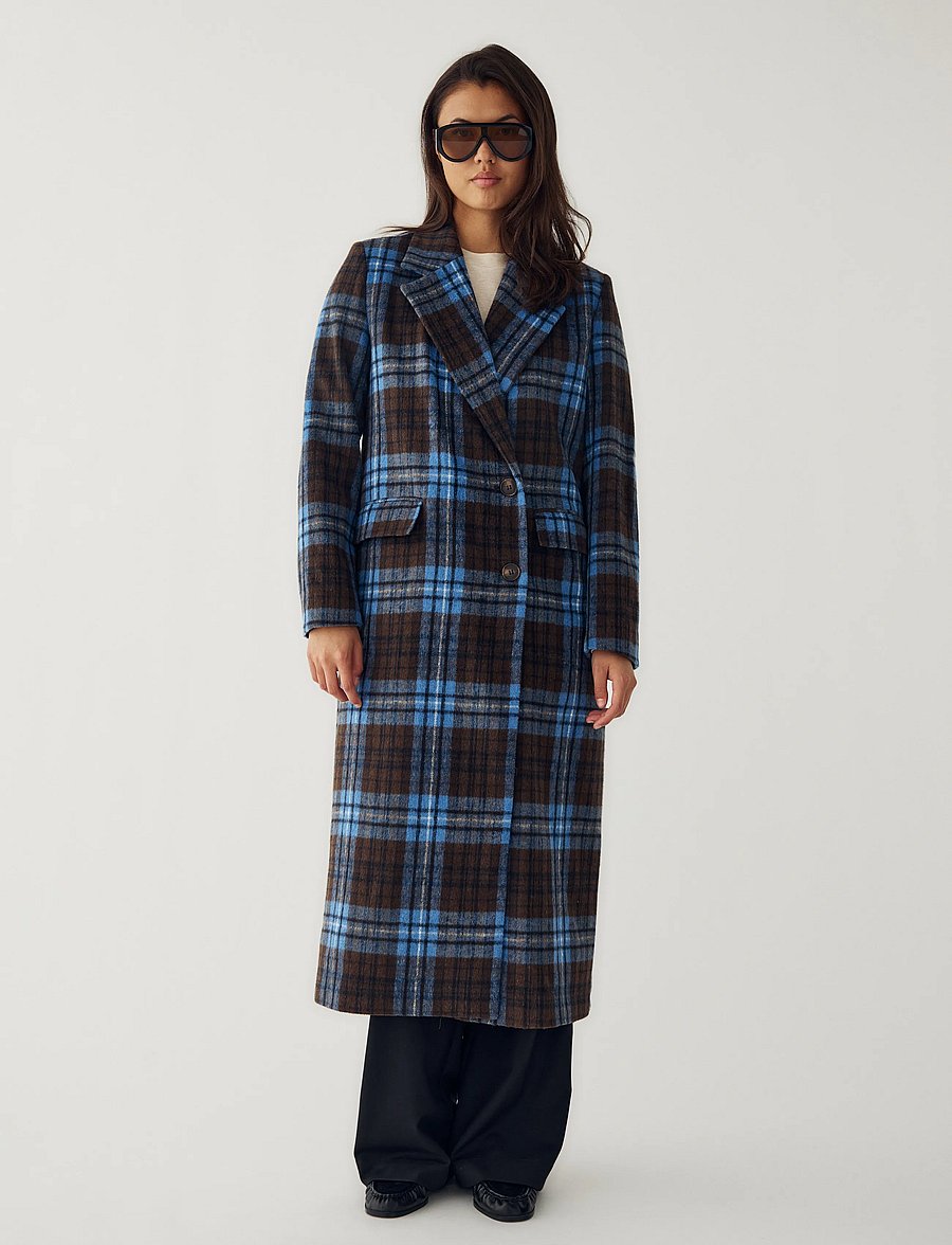 Noella - N-Jaci Coat - winter jackets - daliyah blue check - 0