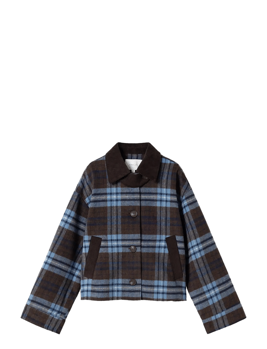 Noella - N-Maiya Jacket - wool jackets - daliyah blue check - 1