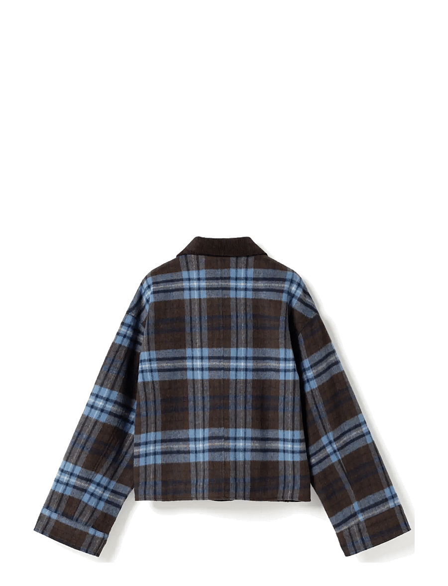 Noella - N-Maiya Jacket - wool jackets - daliyah blue check - 2