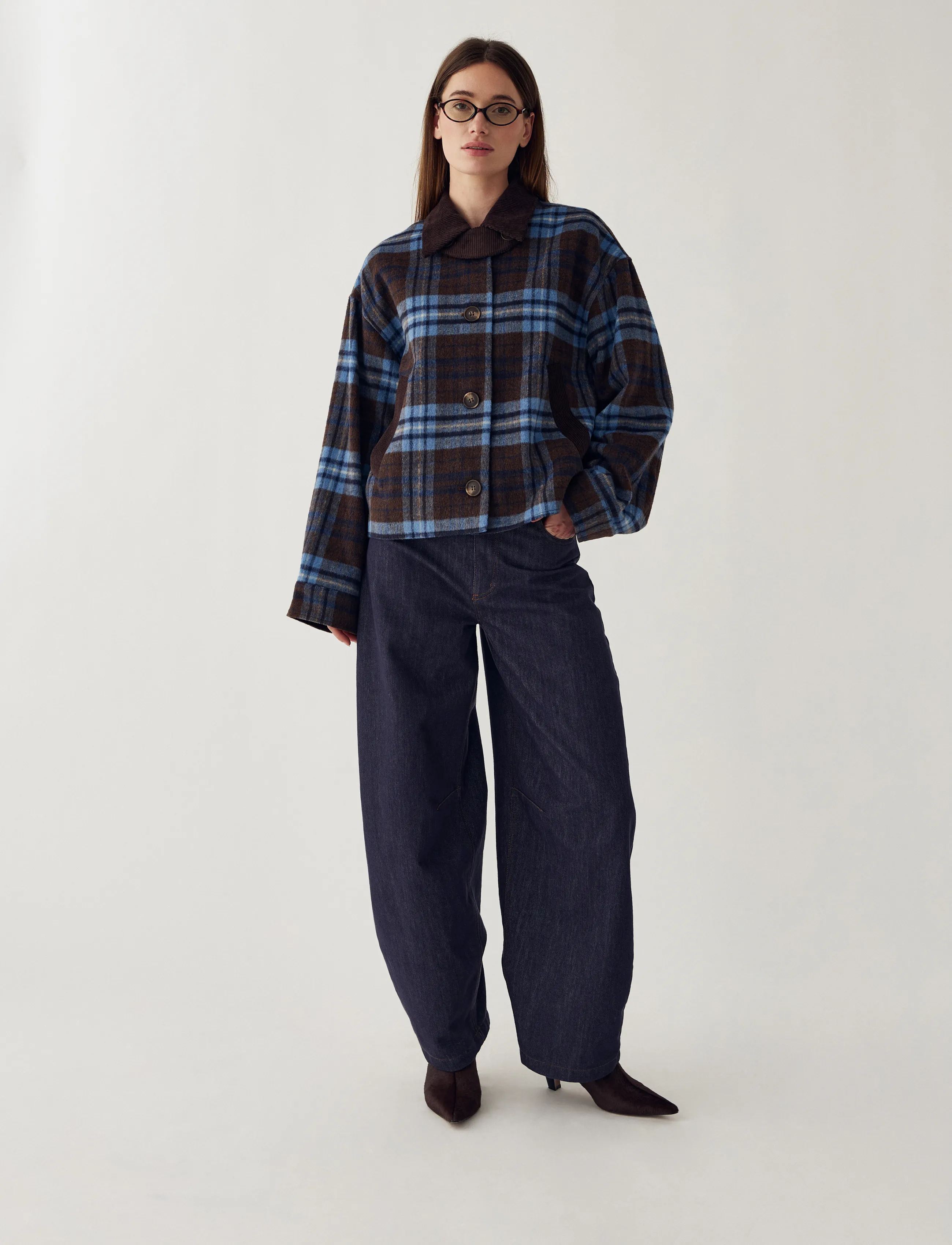 Noella - N-Maiya Jacket - wool jackets - daliyah blue check - 4