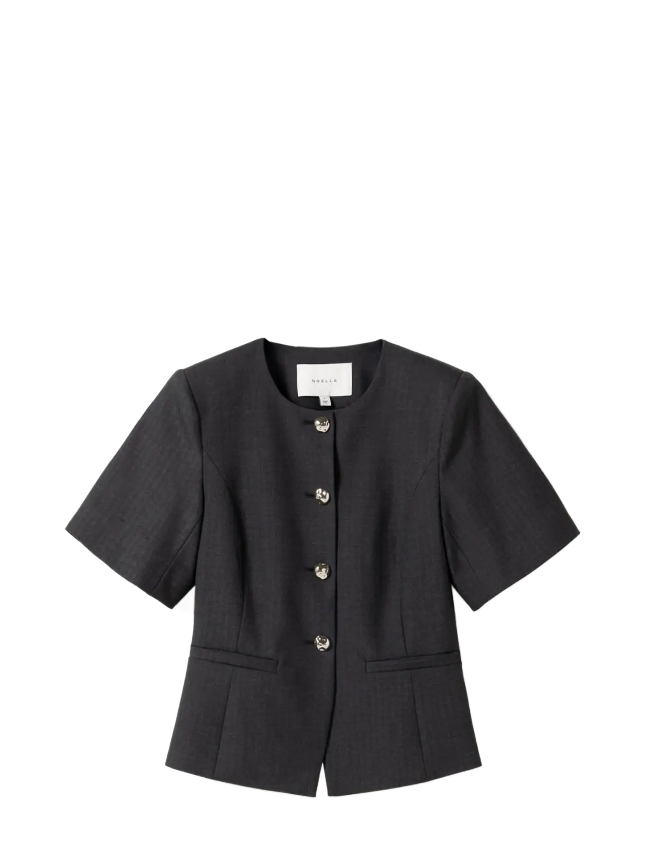 Noella N-Kasaundra Blazer - Transitional Layering - GREY HERRINGBONE / grey