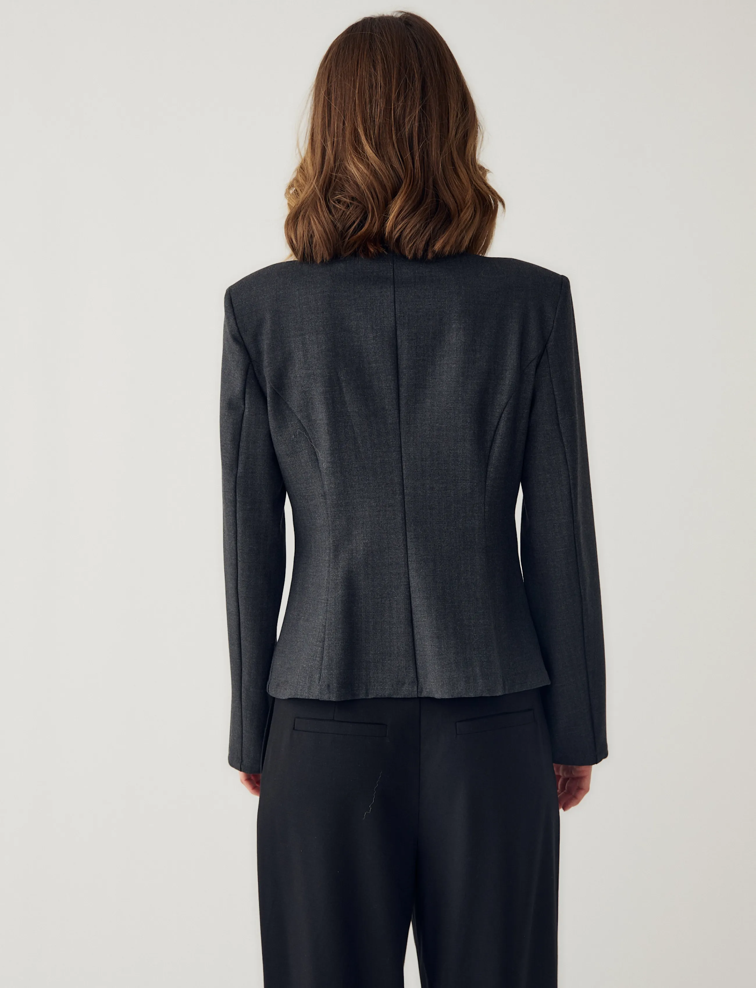 Noella - N-Maelle Shirt - langärmlige hemden - grey herringbone - 3
