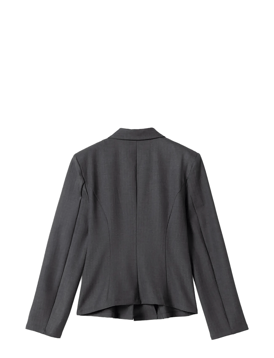 Noella - N-Maelle Shirt - langärmlige hemden - grey herringbone - 2
