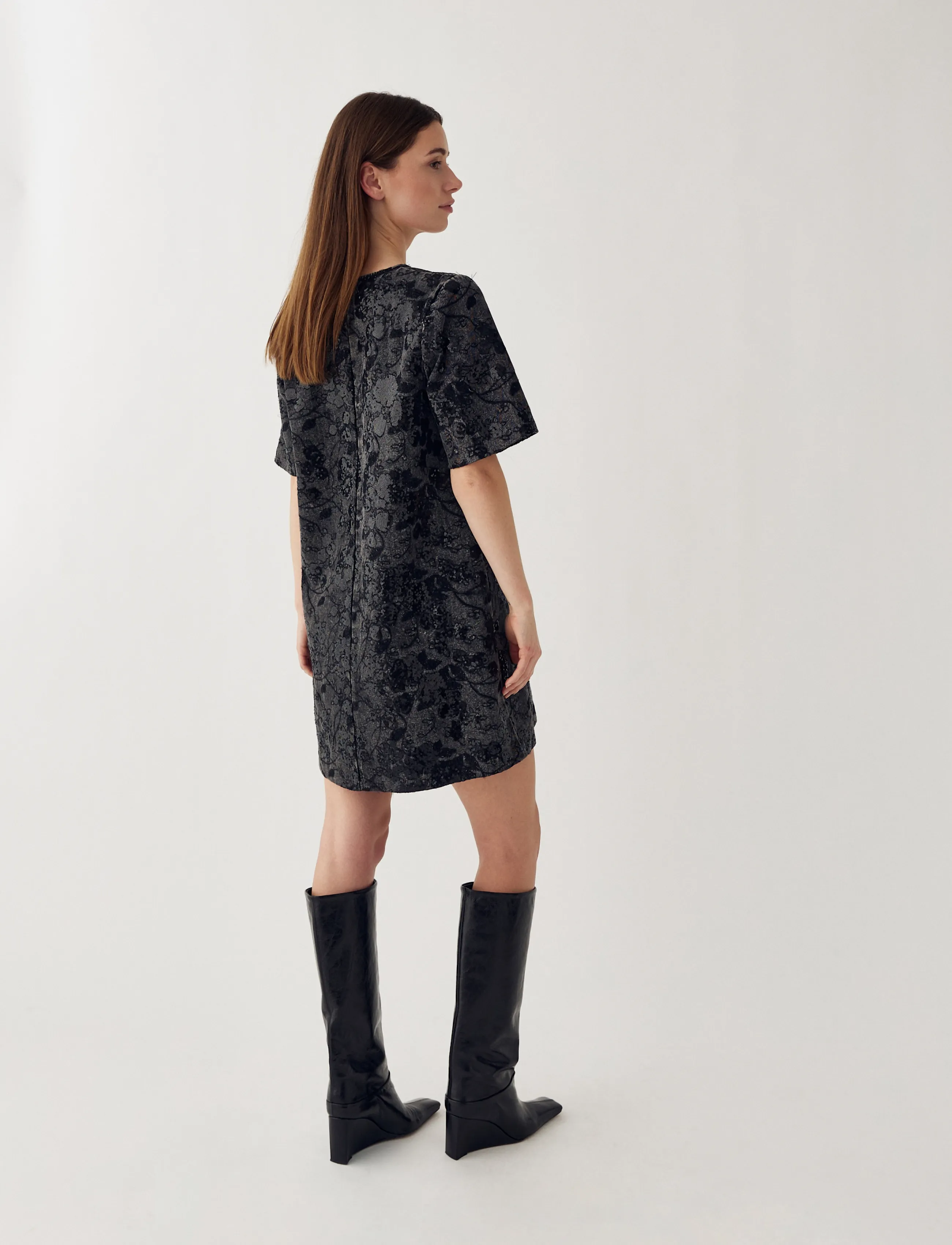Noella - N-Krissie Dress - sequin dresses - grey wash - 3