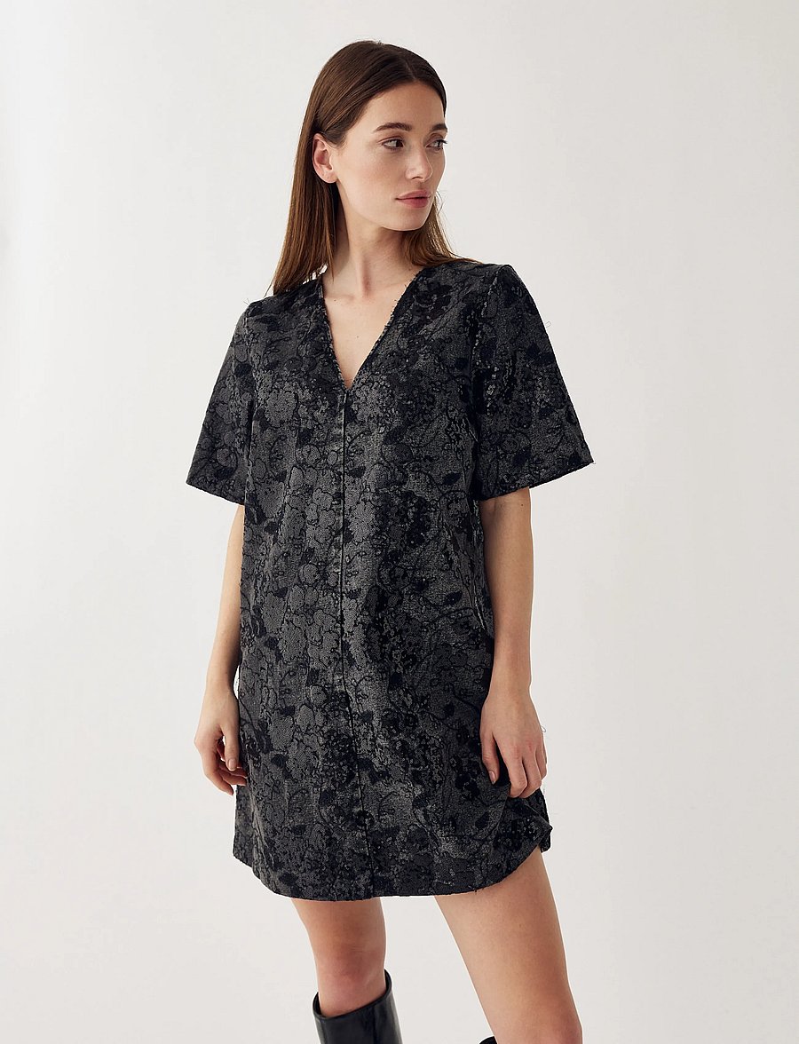 Noella - N-Krissie Dress - paillettenkleider - grey wash - 4