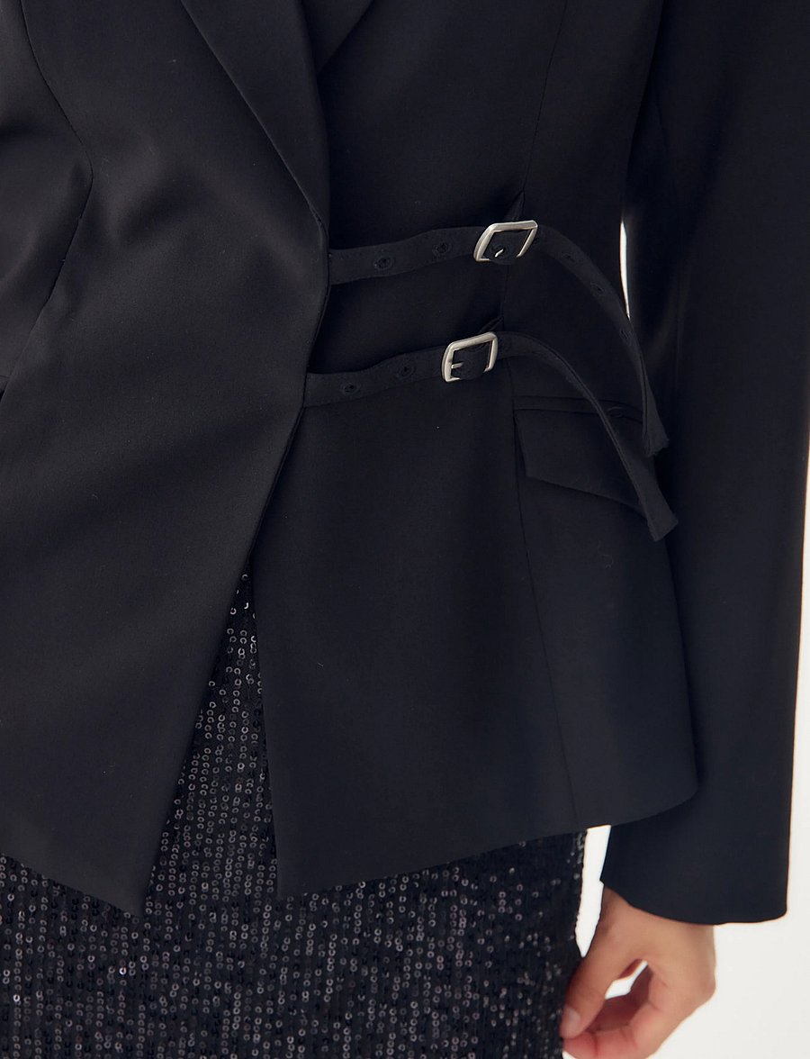 Noella - N-Maeson Blazer - blazer mit gürtel - black - 3