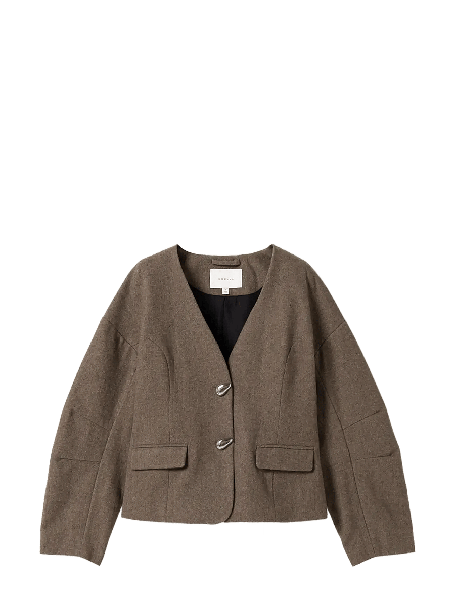 Noella - N-Mallie Blazer - brown herringbone - 1