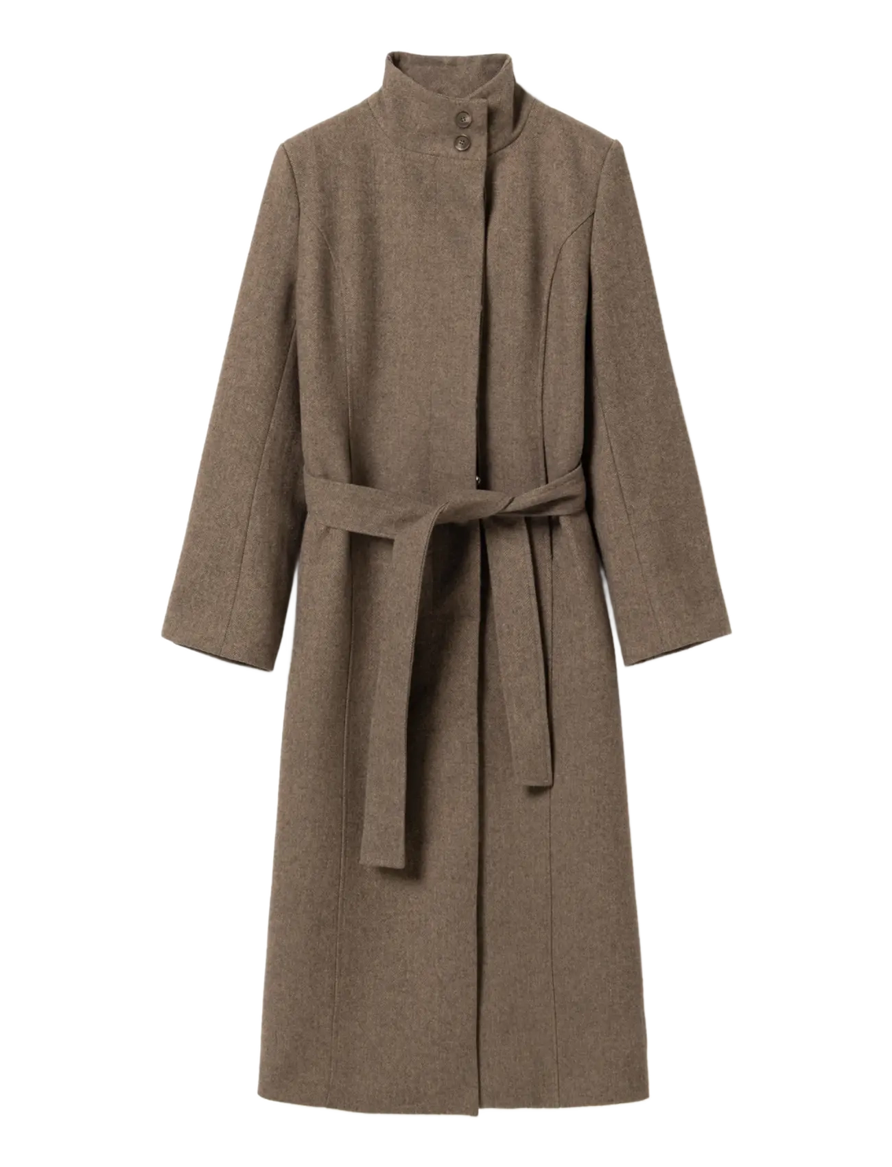Noella - N-Maddy Coat - winter jackets - brown herringbone - 1