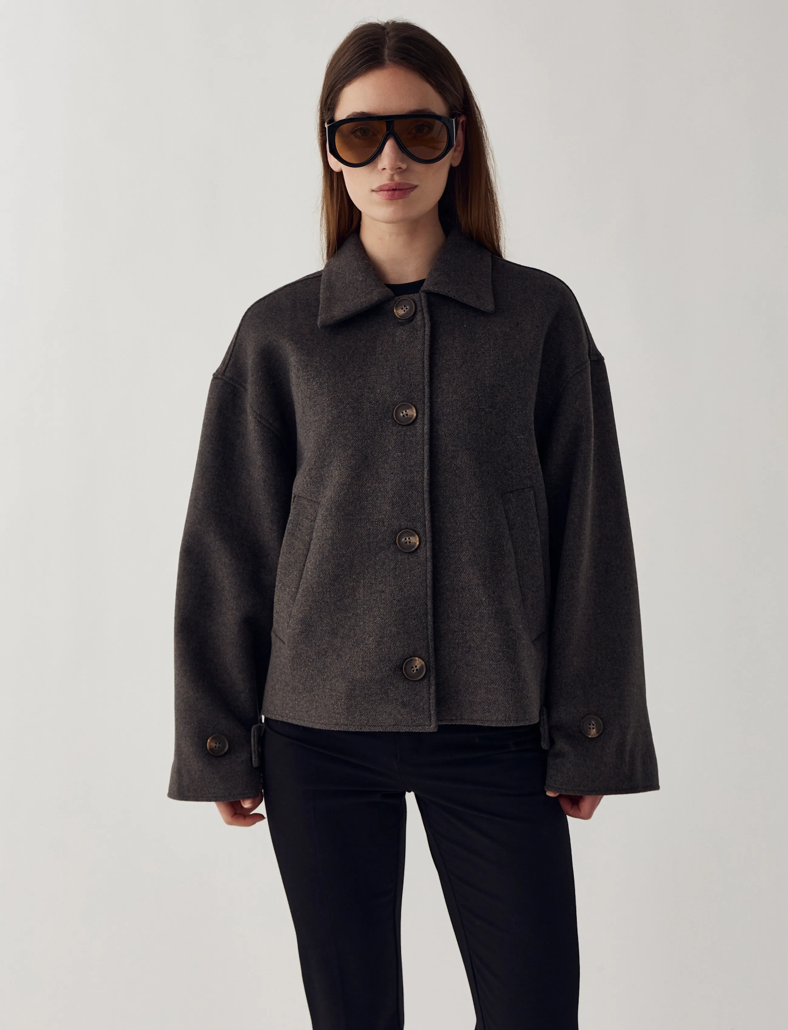 Noella N-Maze Jacket - Tøj - CHOCOLATE MELANGE / brown