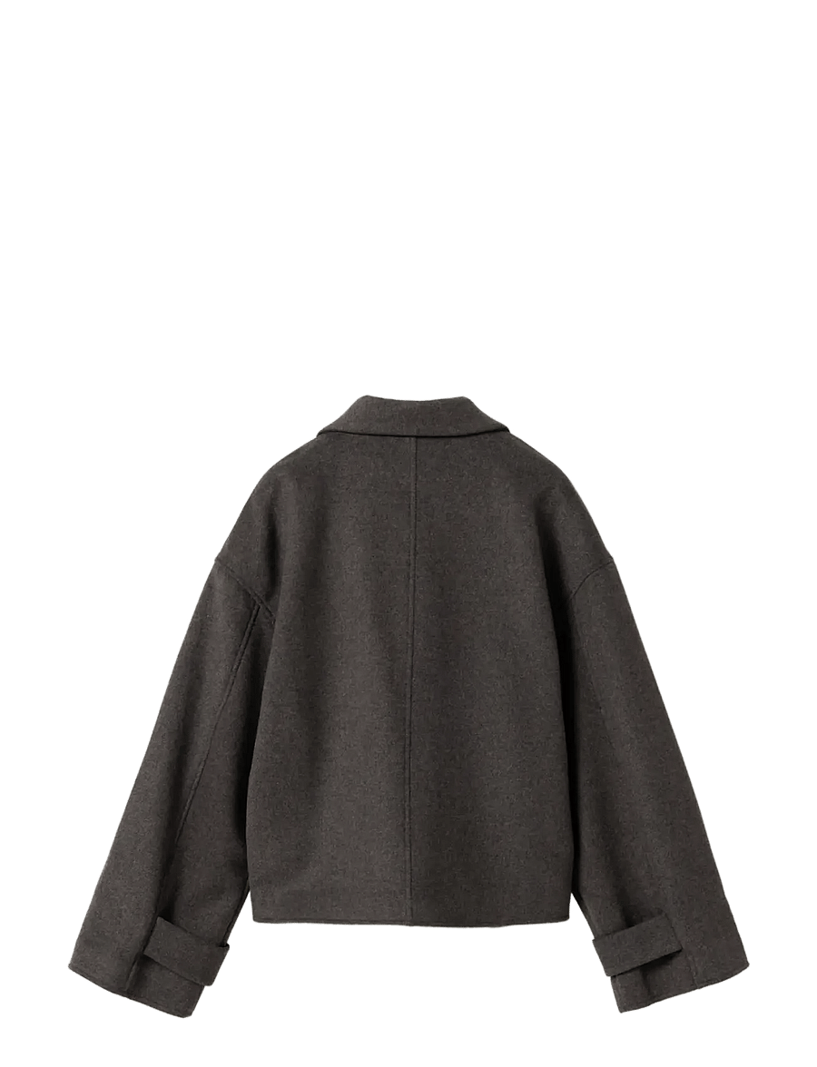 Noella - N-Maze Jacket - uldjakker - chocolate melange - 2