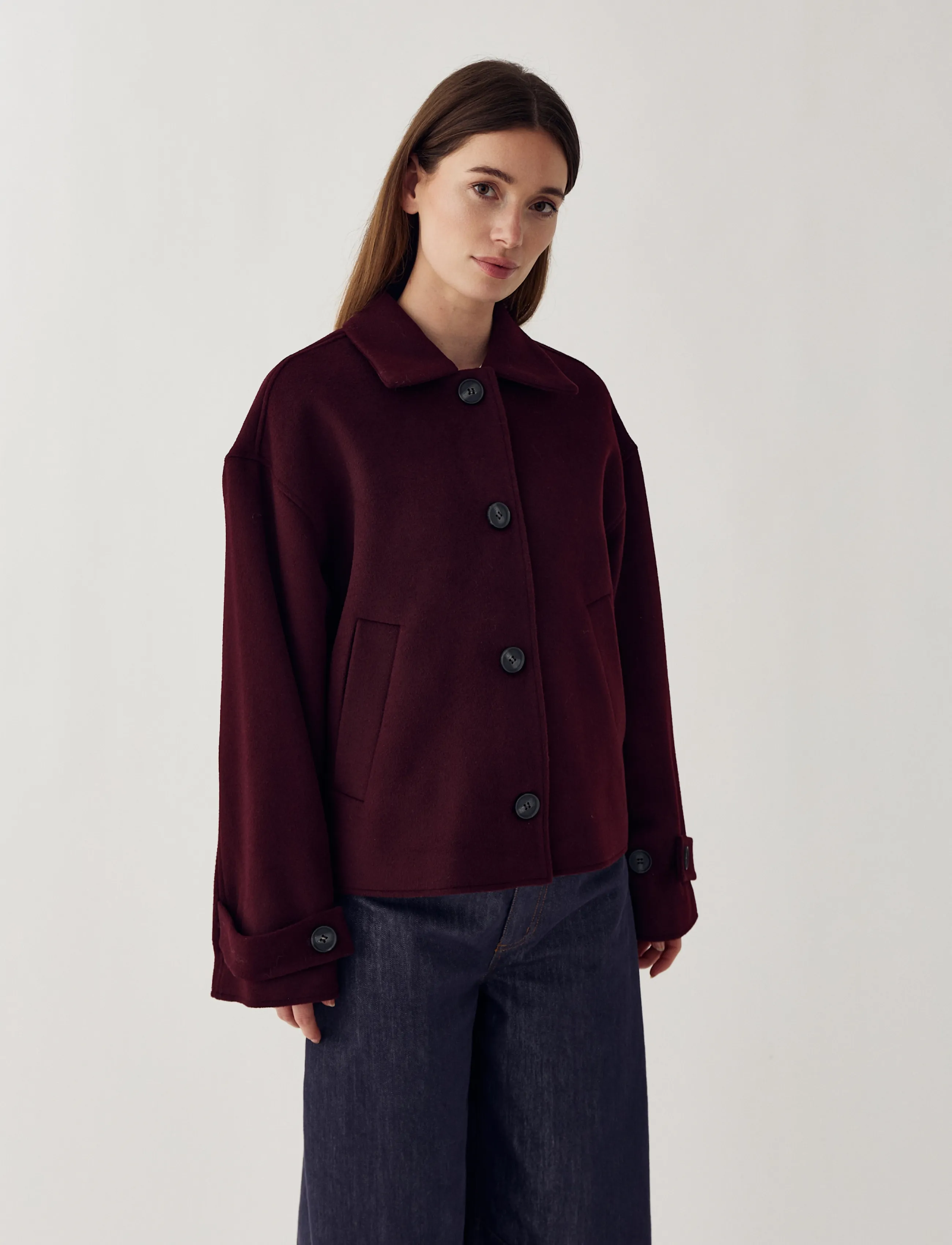 Noella N-Maze Jacket - Tøj - WINTER BLOOM / burgundy