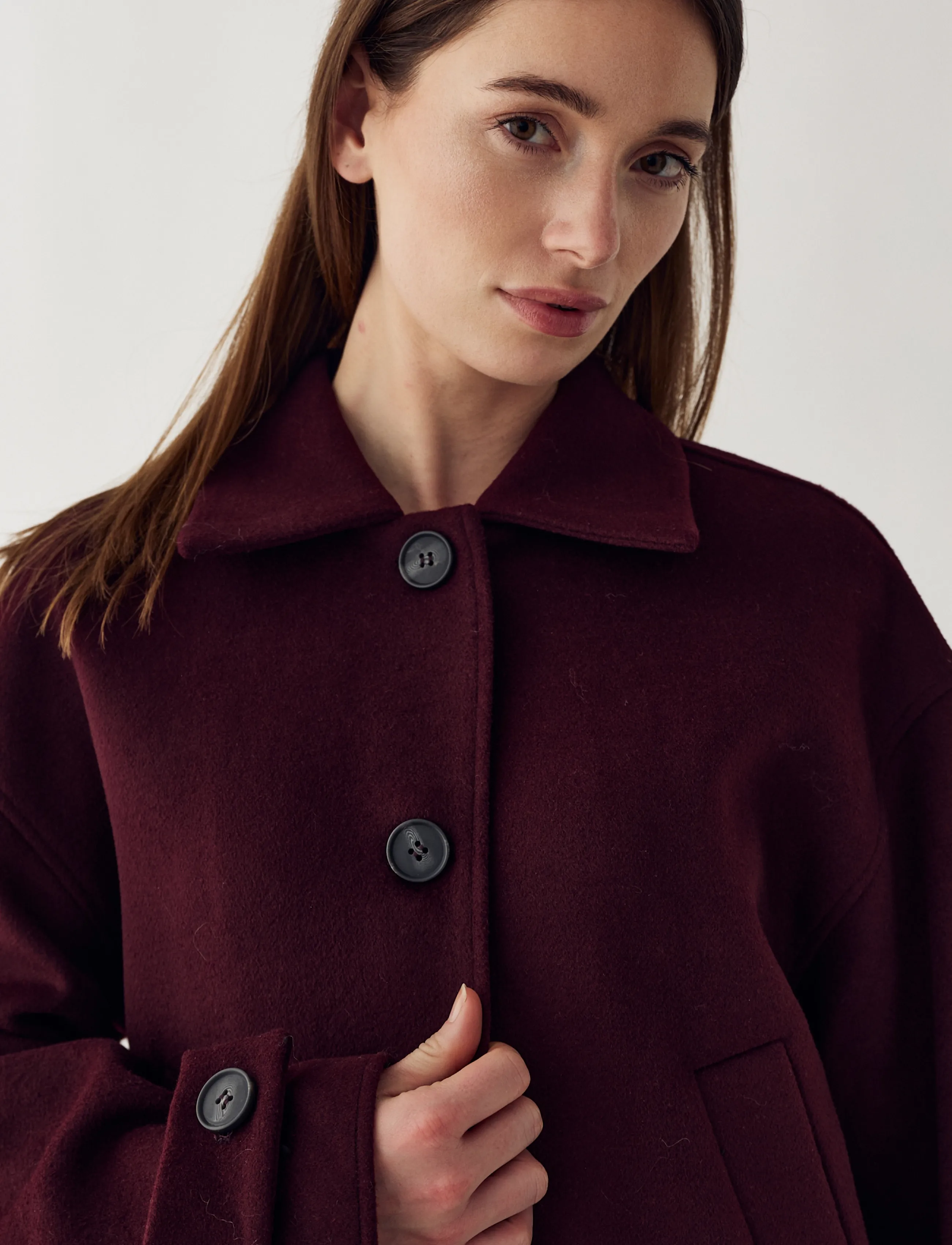 Noella - N-Maze Jacket - uldjakker - winter bloom - 4