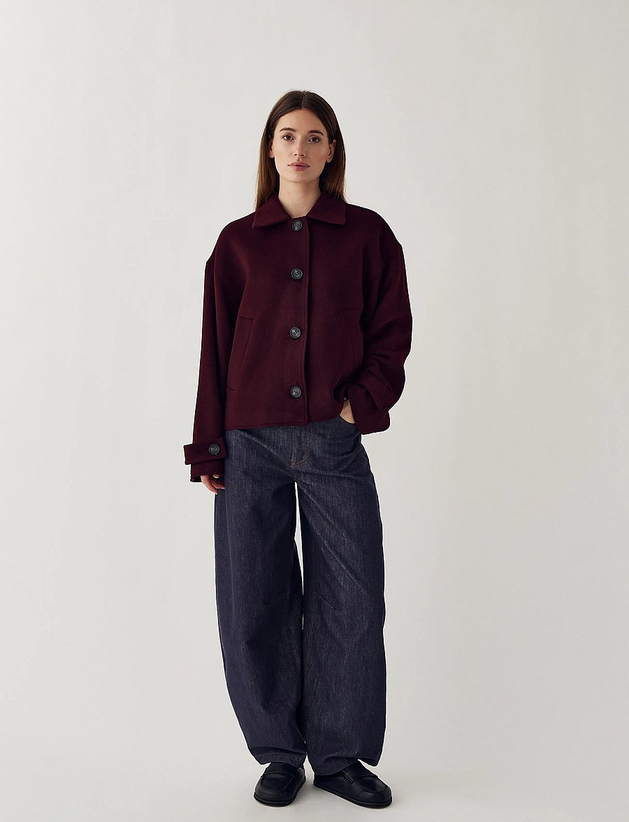 Noella - N-Maze Jacket - uldjakker - winter bloom - 5