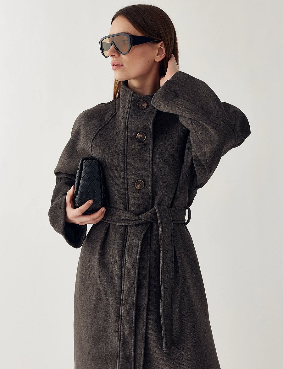 Noella - N-Marcie Coat - talvejoped - chocolate melange - 4