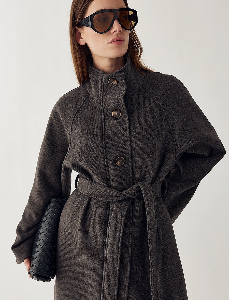 Noella - N-Marcie Coat - talvejoped - chocolate melange - 5