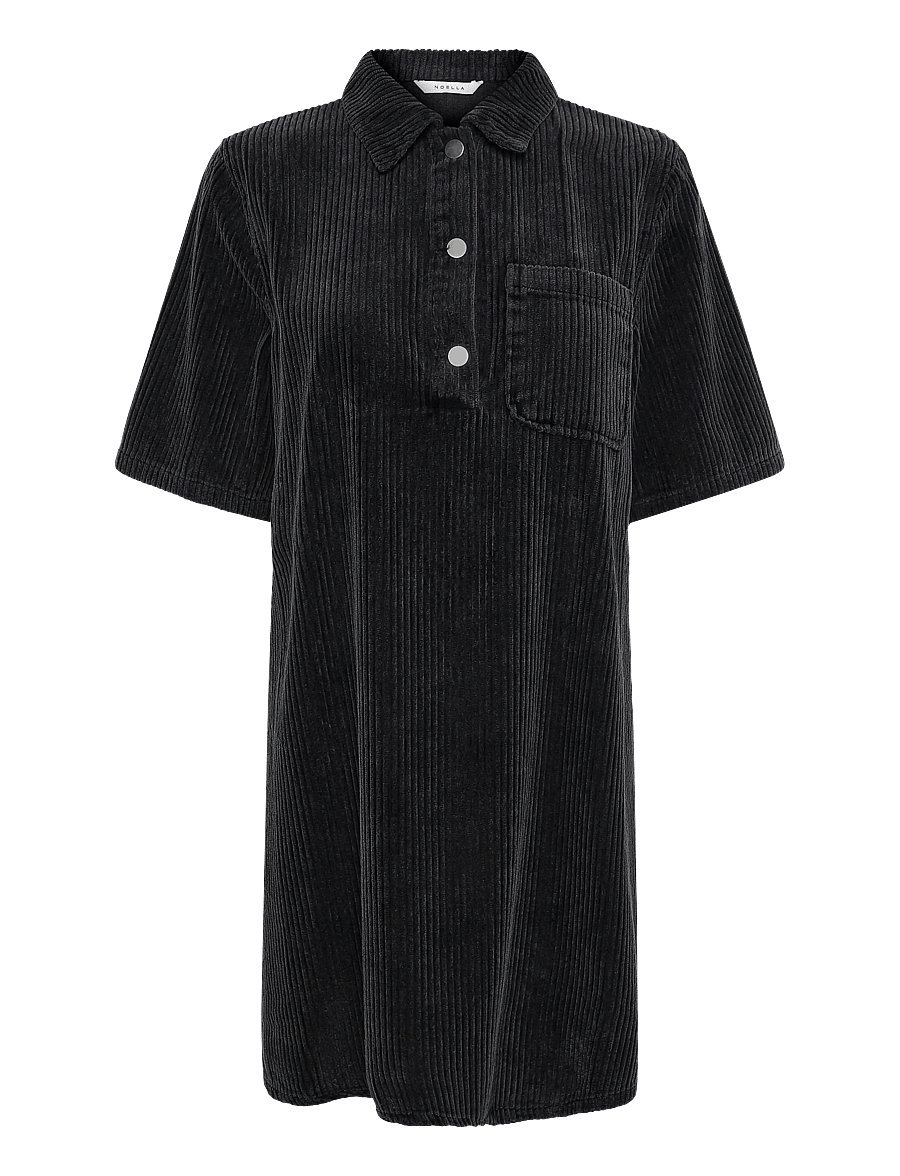 Noella - N-Jozie Dress - skjortklänningar - black wash - 1