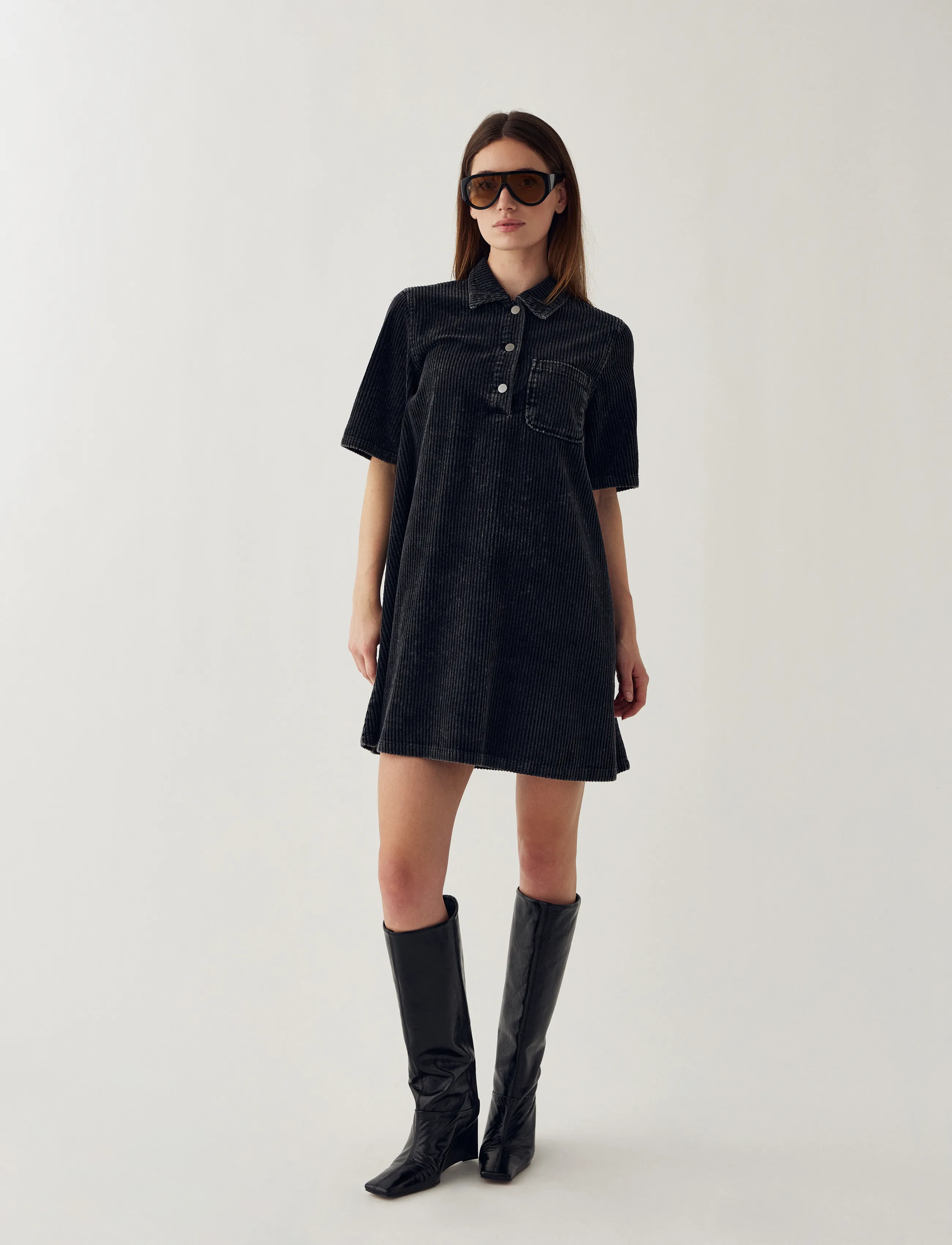 Noella - N-Jozie Dress - shirt dresses - black wash - 4