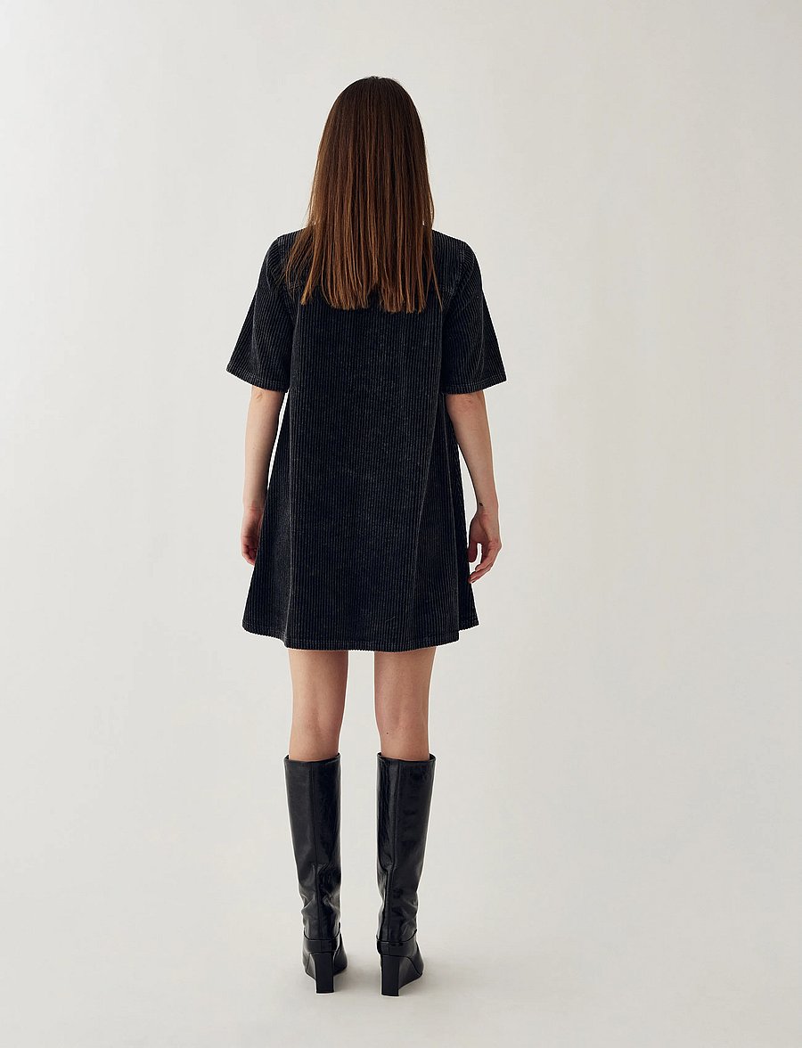 Noella - N-Jozie Dress - skjortklänningar - black wash - 5