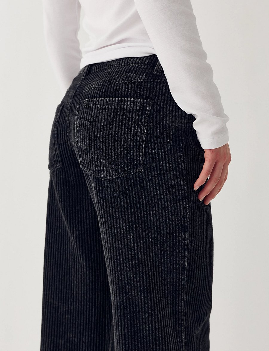 Noella - N-Melo MW Pants - bukser med brede ben - black wash - 3