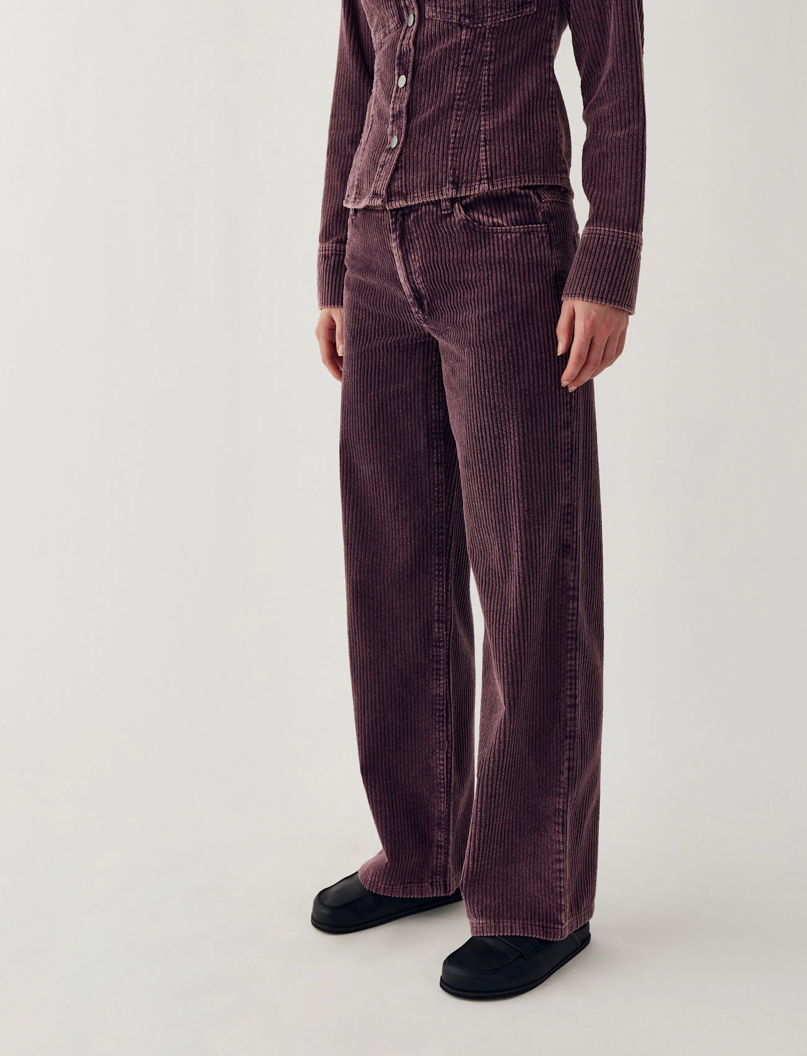 Noella N-Melo Mw Pants, Kvinder, Fløjlsbukser, Bordeaux, Str: XL