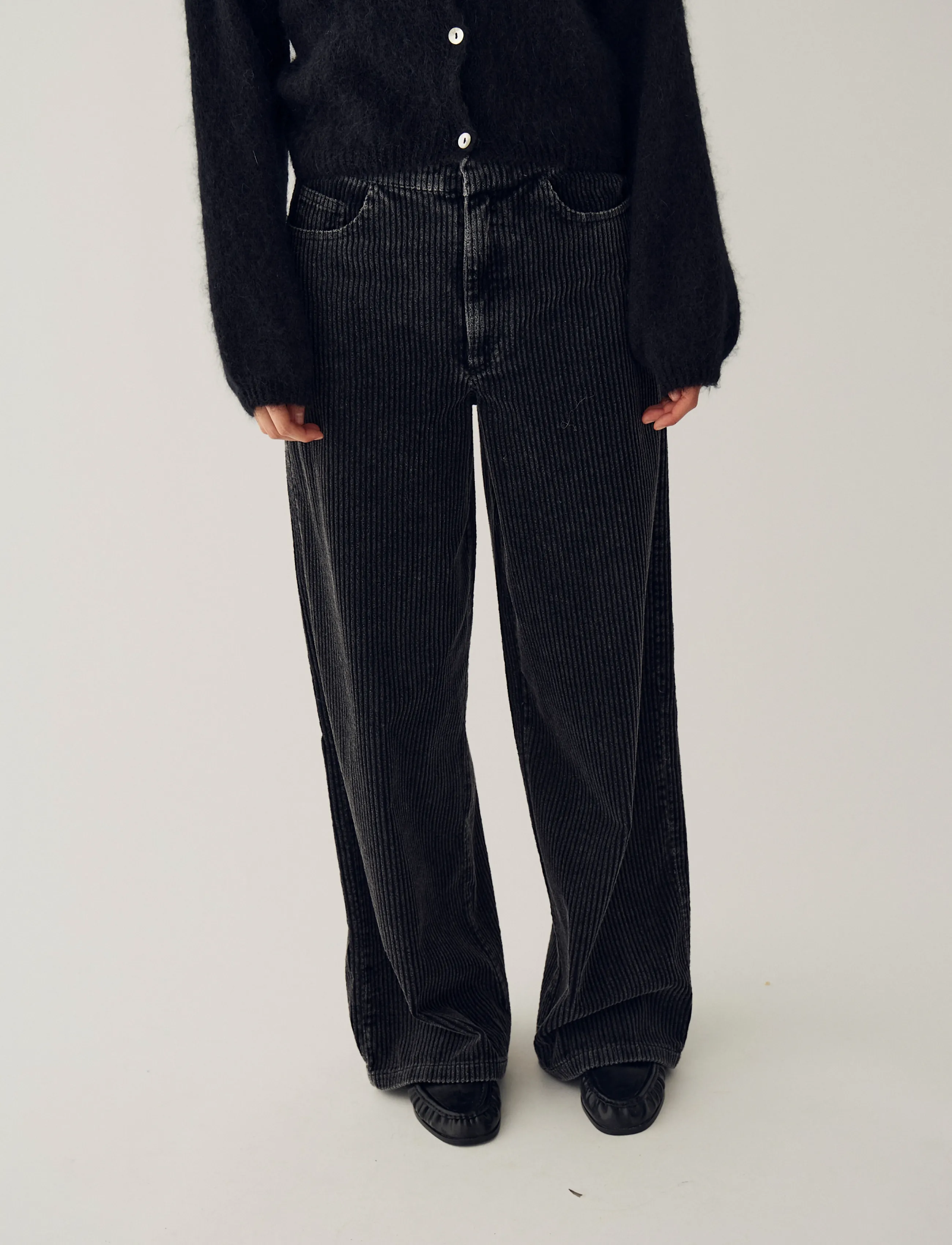Noella N-Maysa MW Pants - Püksid - BLACK WASH / black