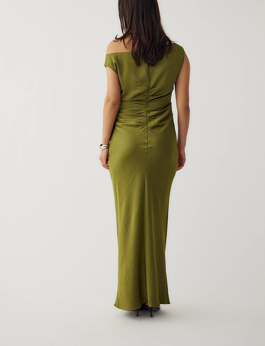 Noella - N-Mignonette Dress - aftenkjoler - guacamole - 3
