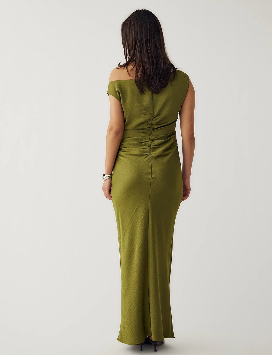Noella - N-Mignonette Dress - aftenkjoler - guacamole - 4