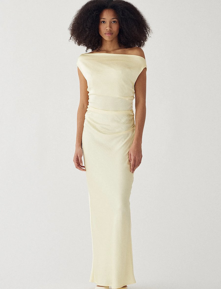 Noella - N-Mignonette Dress - aftonklänningar - pale yellow - 0