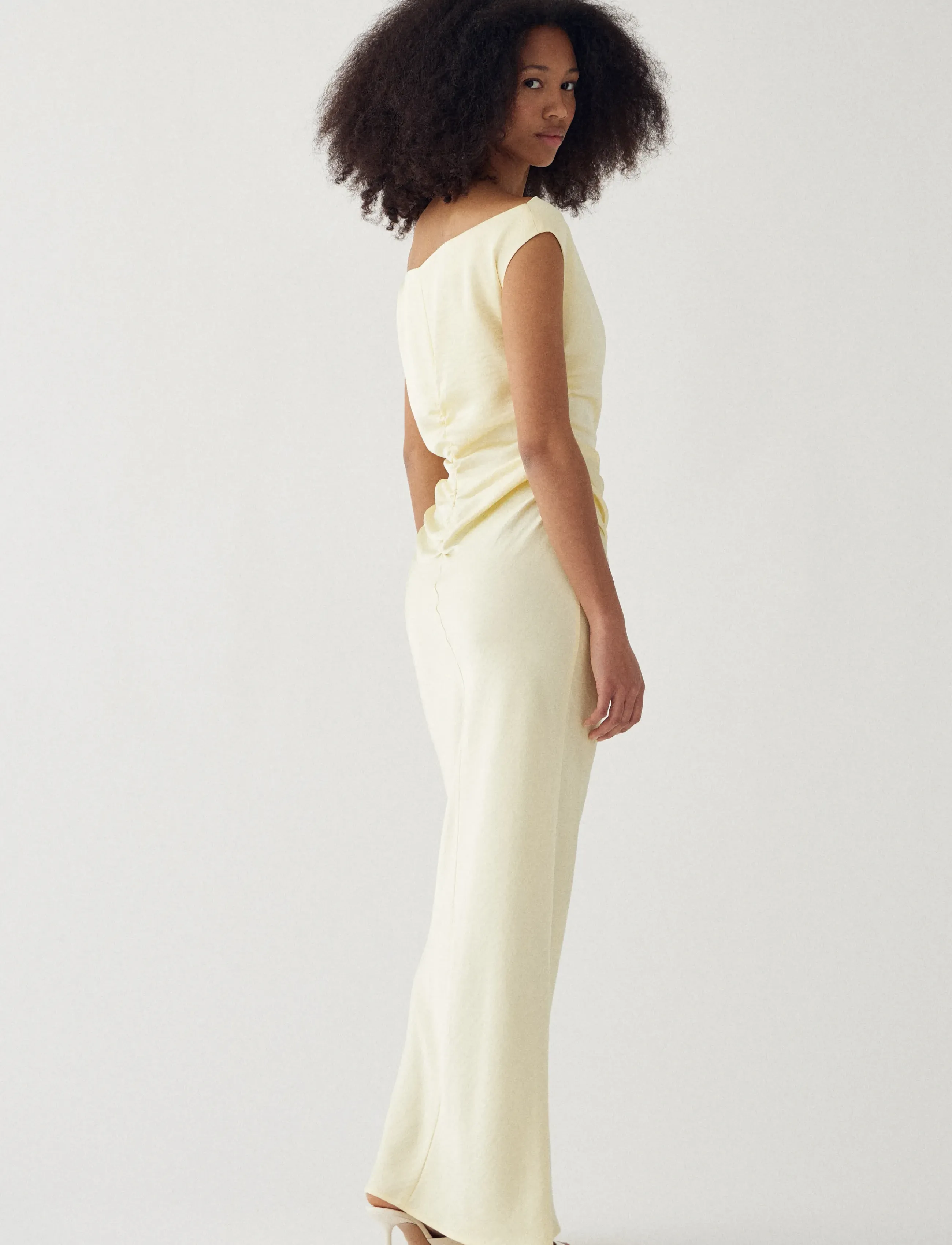 Noella - N-Mignonette Dress - aftonklänningar - pale yellow - 5