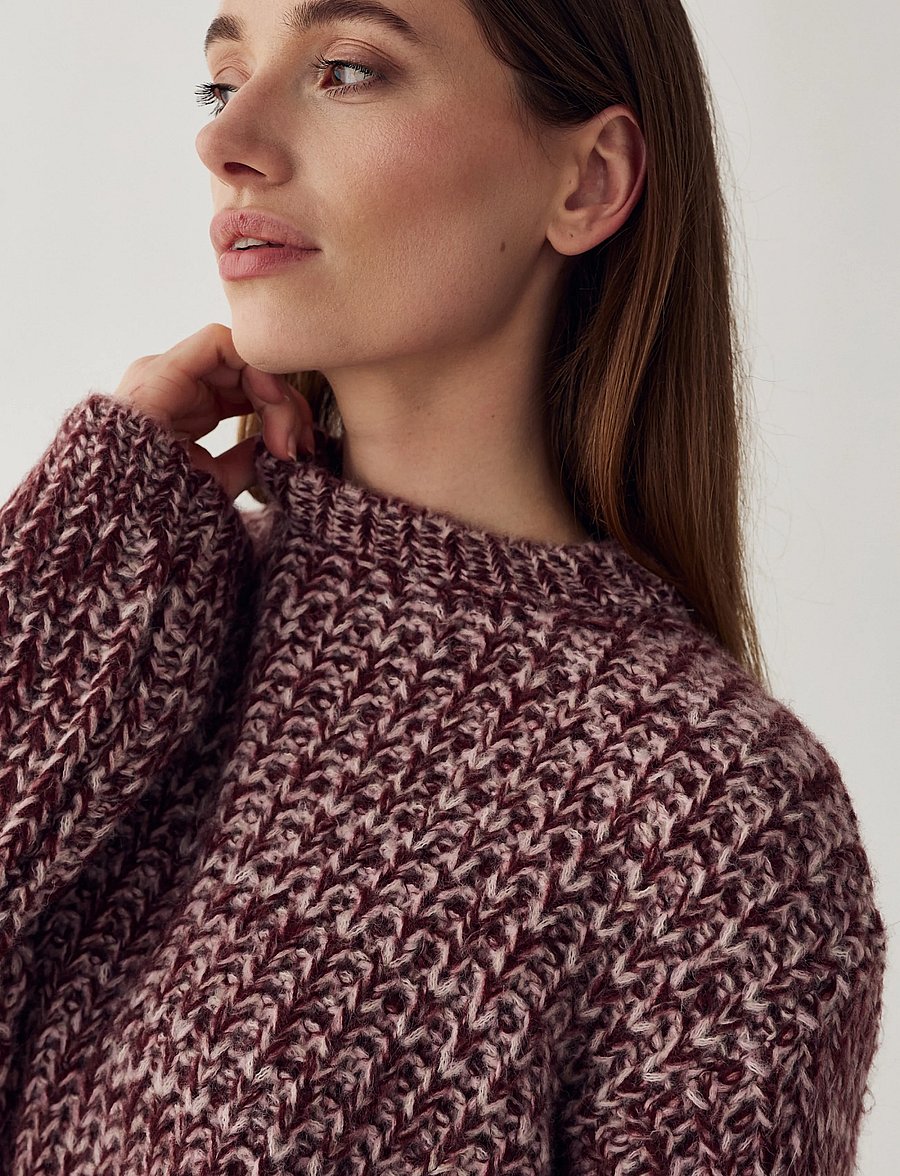 Noella - N-Lakisha Knit - burgundy rose mix - 5