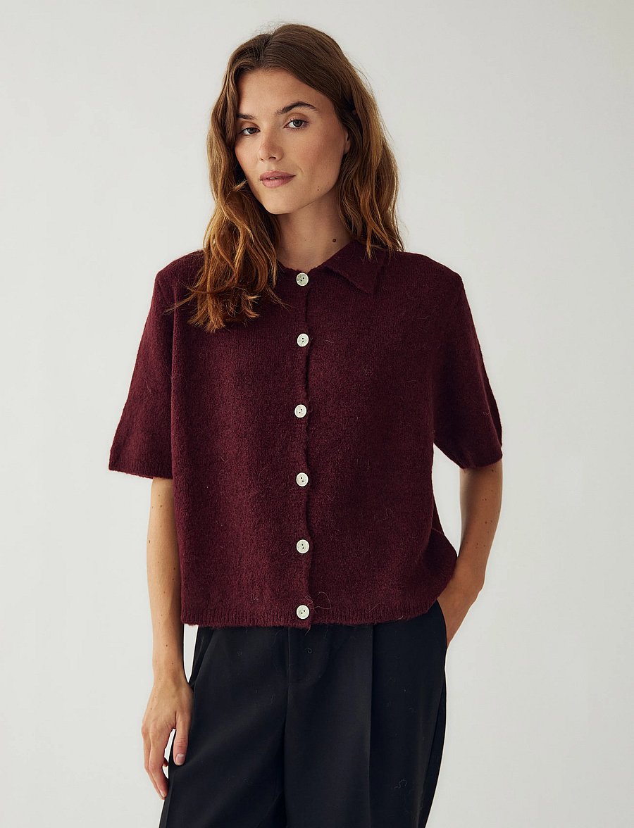 Noella - N-Marwood Knit Cardigan - crop tops - winetasting - 0