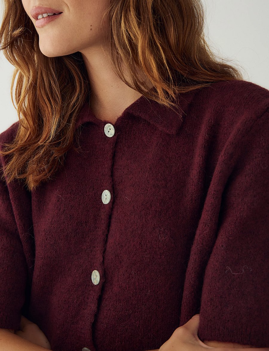 Noella - N-Marwood Knit Cardigan - crop tops - winetasting - 4