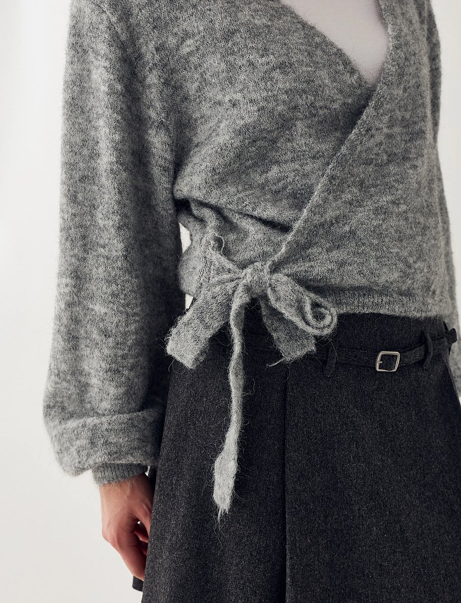 Noella - N-Maelee Knit Cardigan - strickjacken - medium grey melange - 5