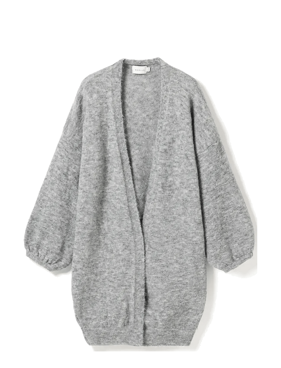 Noella - N-Maricela Knit Cardigan - kardiganid - medium grey melange - 1