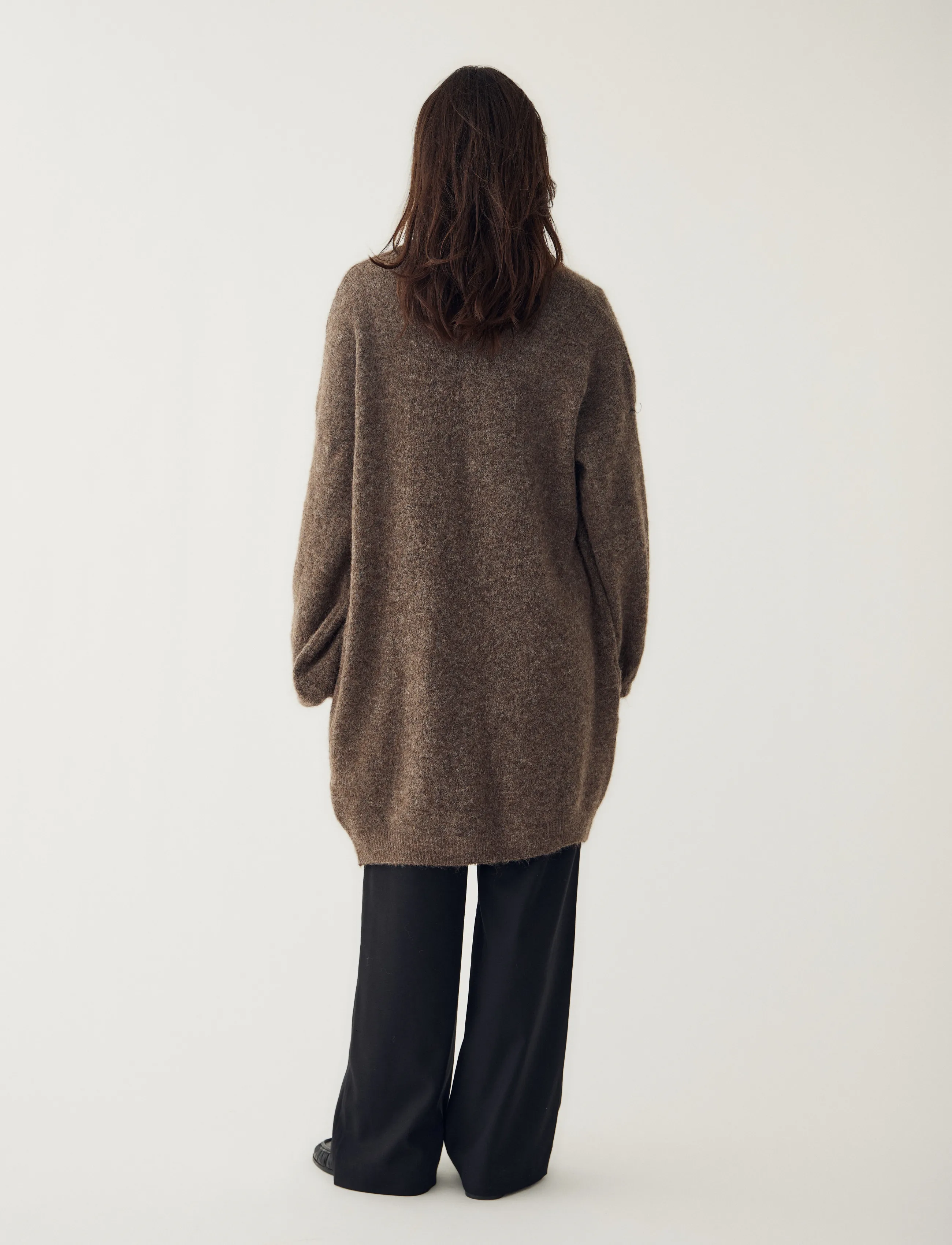 Noella - N-Maricela Knit Cardigan - timber brown melange - 3