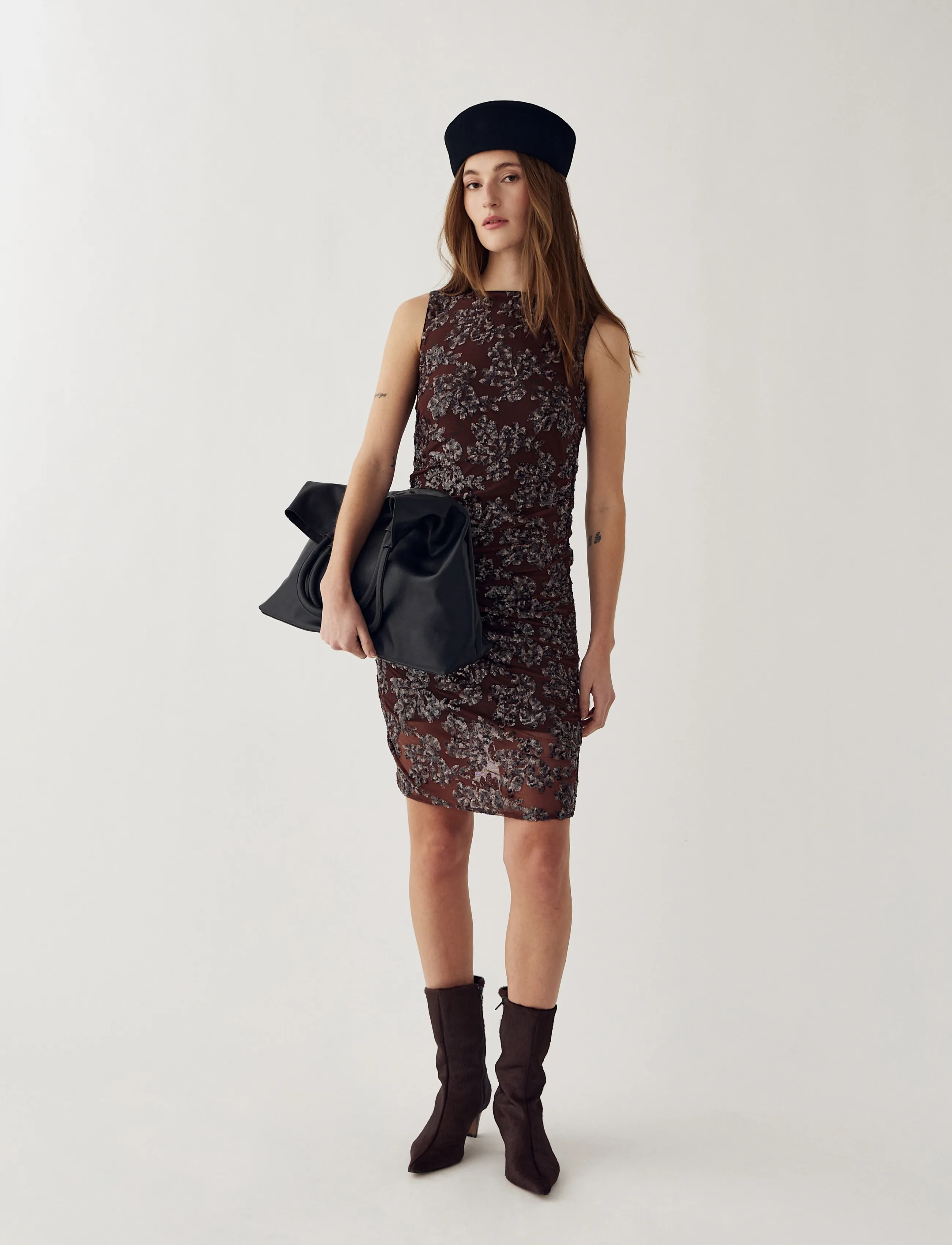 Noella - N-Lavinia SH Dress - medium brown - 3