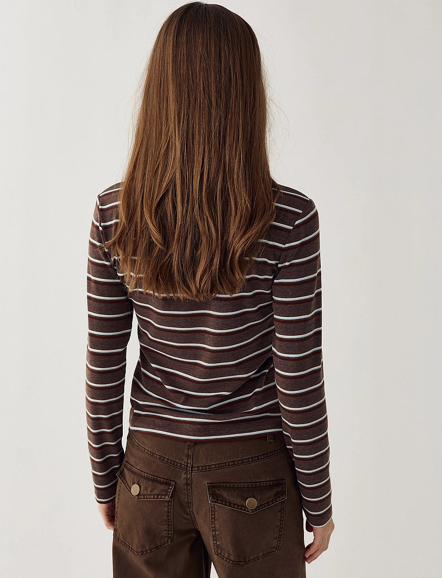 Noella - N-Lidie LS Top - pikkade varrukatega topid - dalma blue stripe - 4
