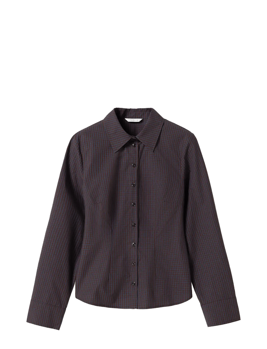 Noella - N-Loyce Shirt - langärmlige hemden - deshay burgundy check - 1