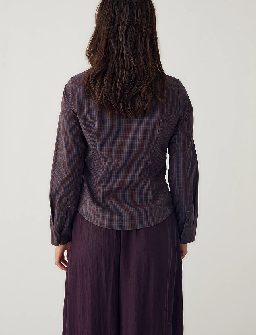 Noella - N-Loyce Shirt - langärmlige hemden - deshay burgundy check - 3