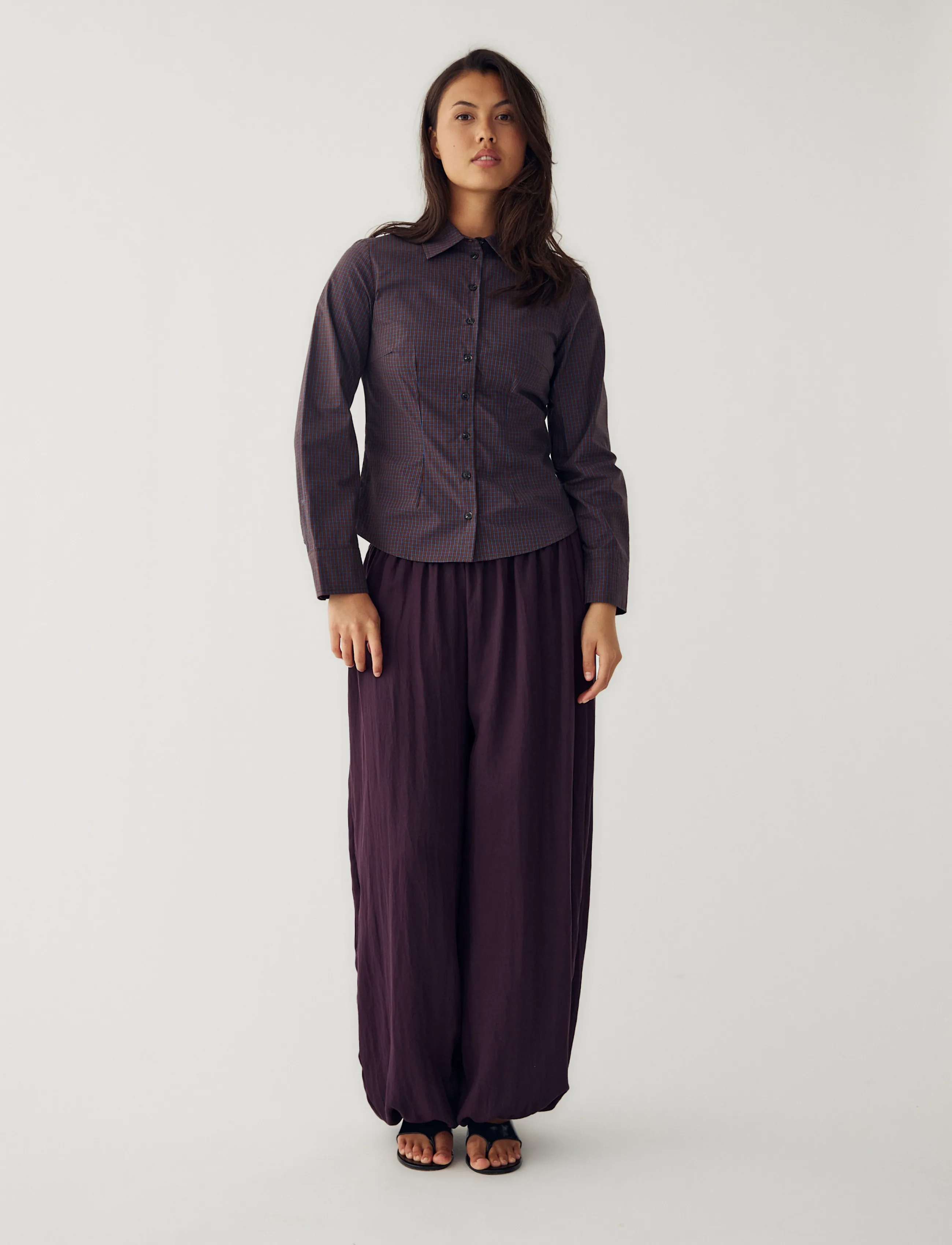 Noella - N-Loyce Shirt - pikkade varrukatega särgid - deshay burgundy check - 5