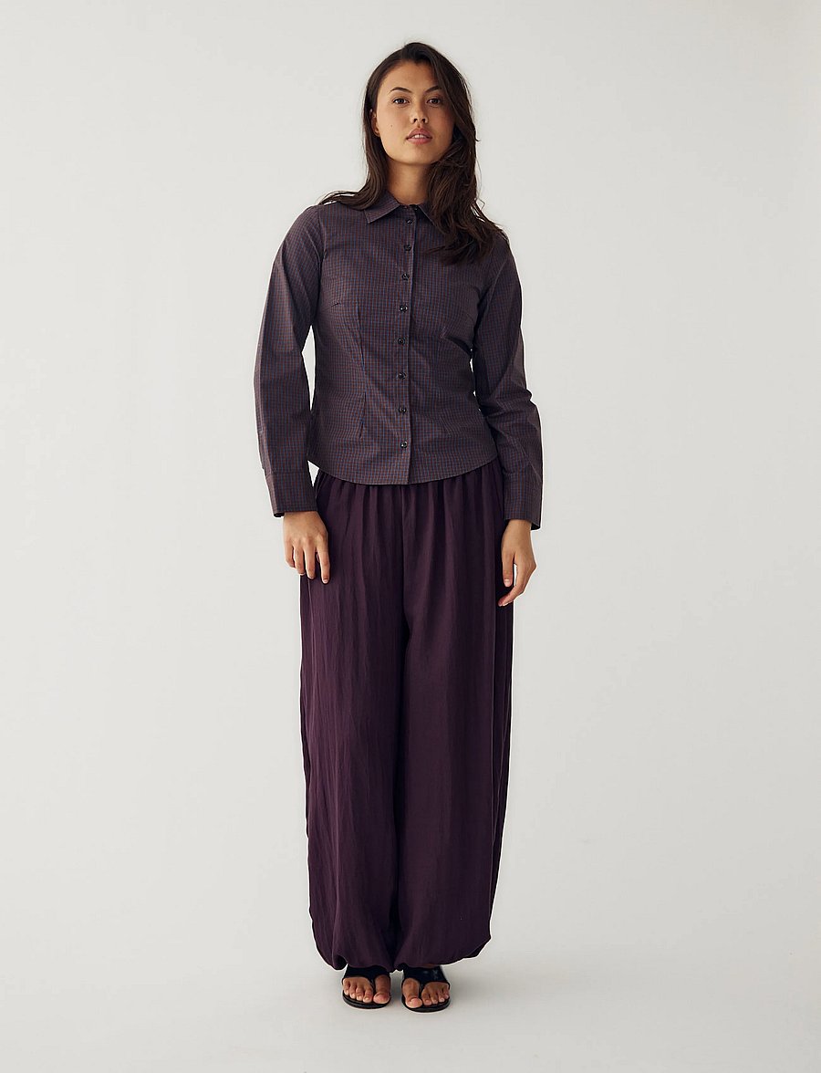 Noella - N-Loyce Shirt - langärmlige hemden - deshay burgundy check - 5