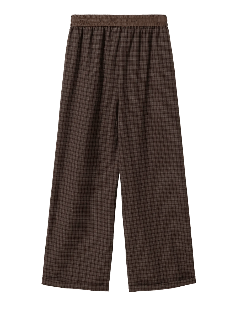 Noella - N-Maha MW Pants - vida byxor - devana brown check - 2
