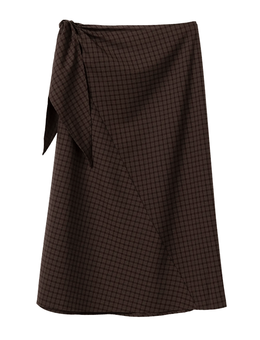 Noella - N-Mitty Skirt - slå-om-nederdele - devana brown check - 2
