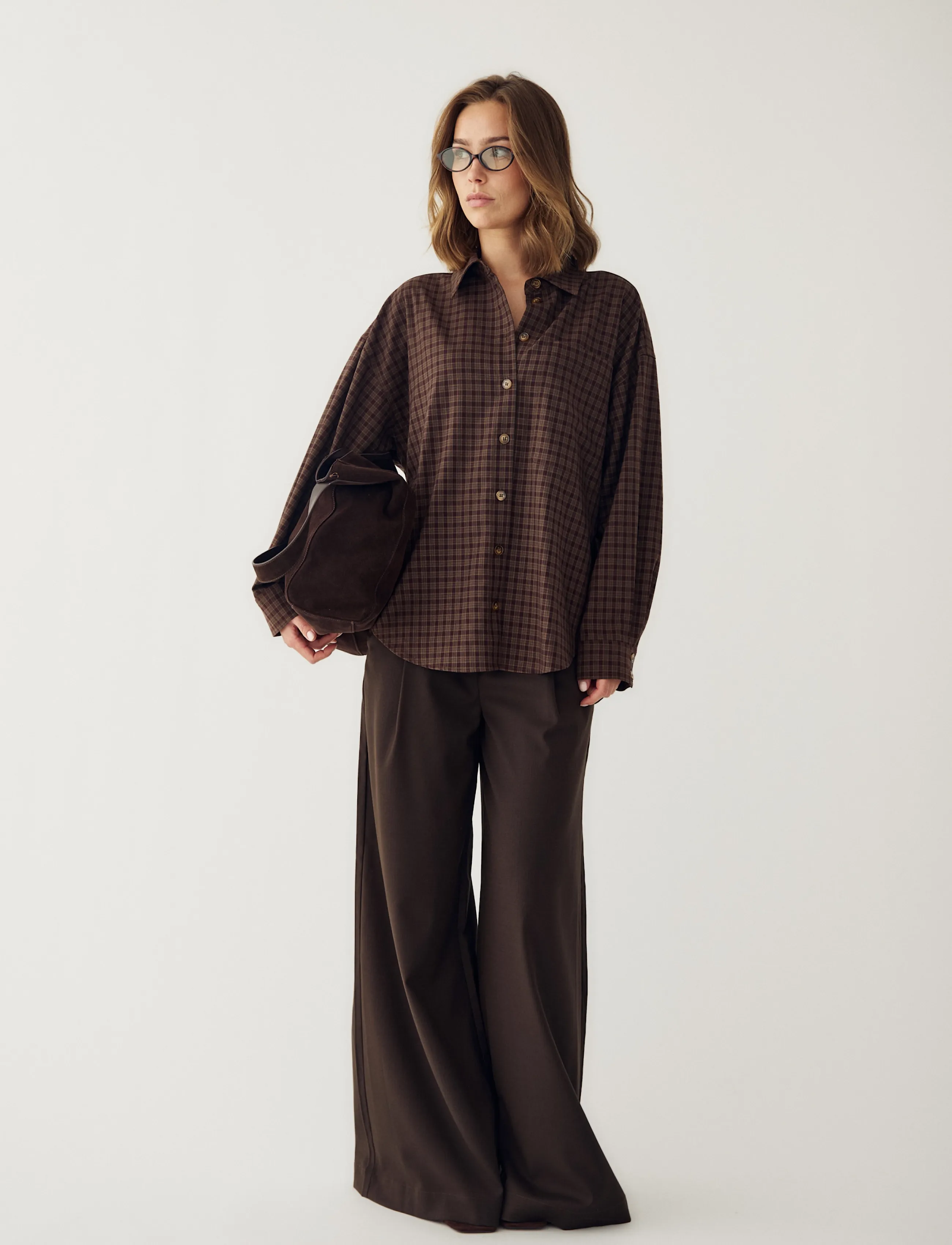 Noella N-Lisa Shirt - Hemden - DEVANA BROWN CHECK / brown