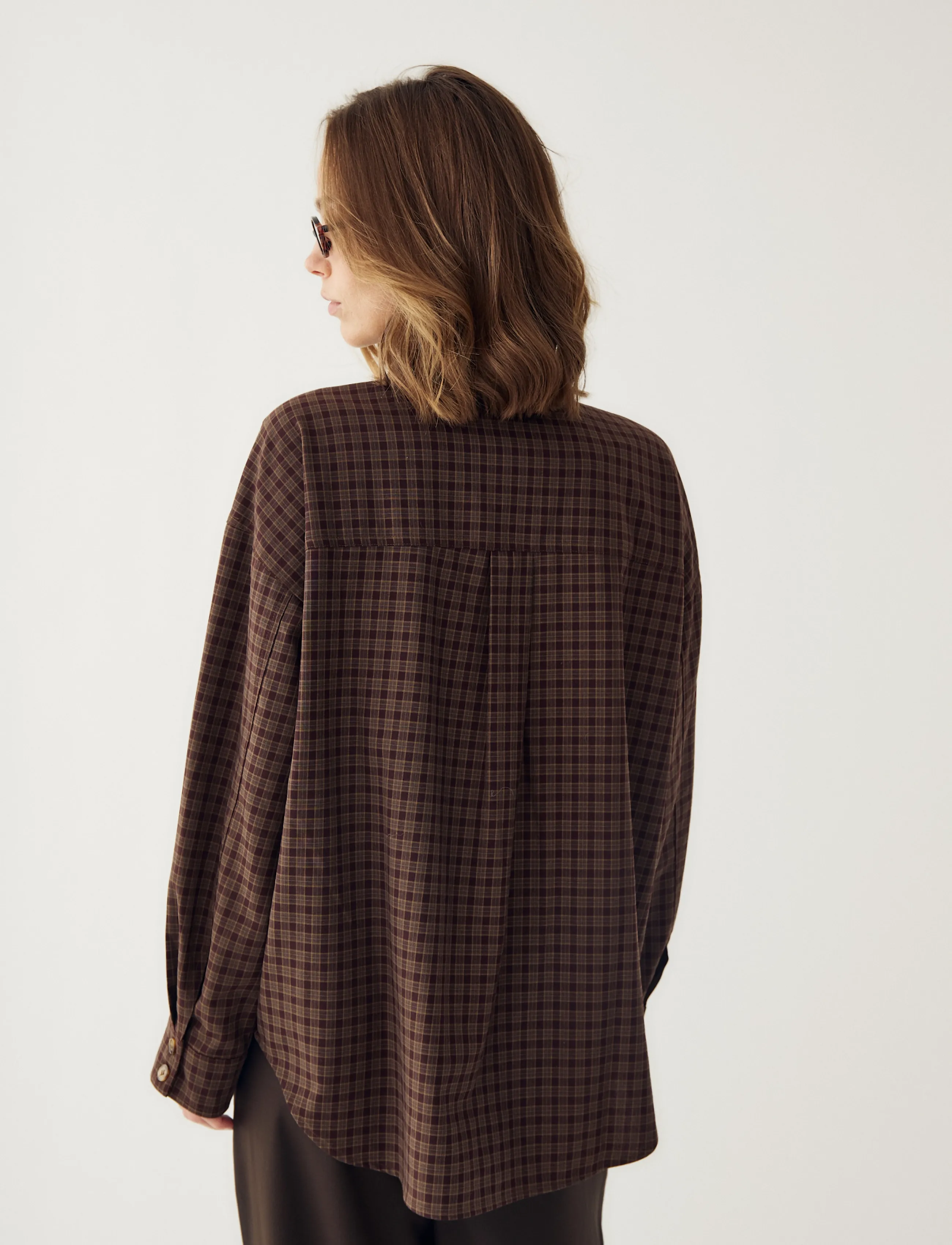 Noella - N-Lisa Shirt - pikkade varrukatega särgid - devana brown check - 3
