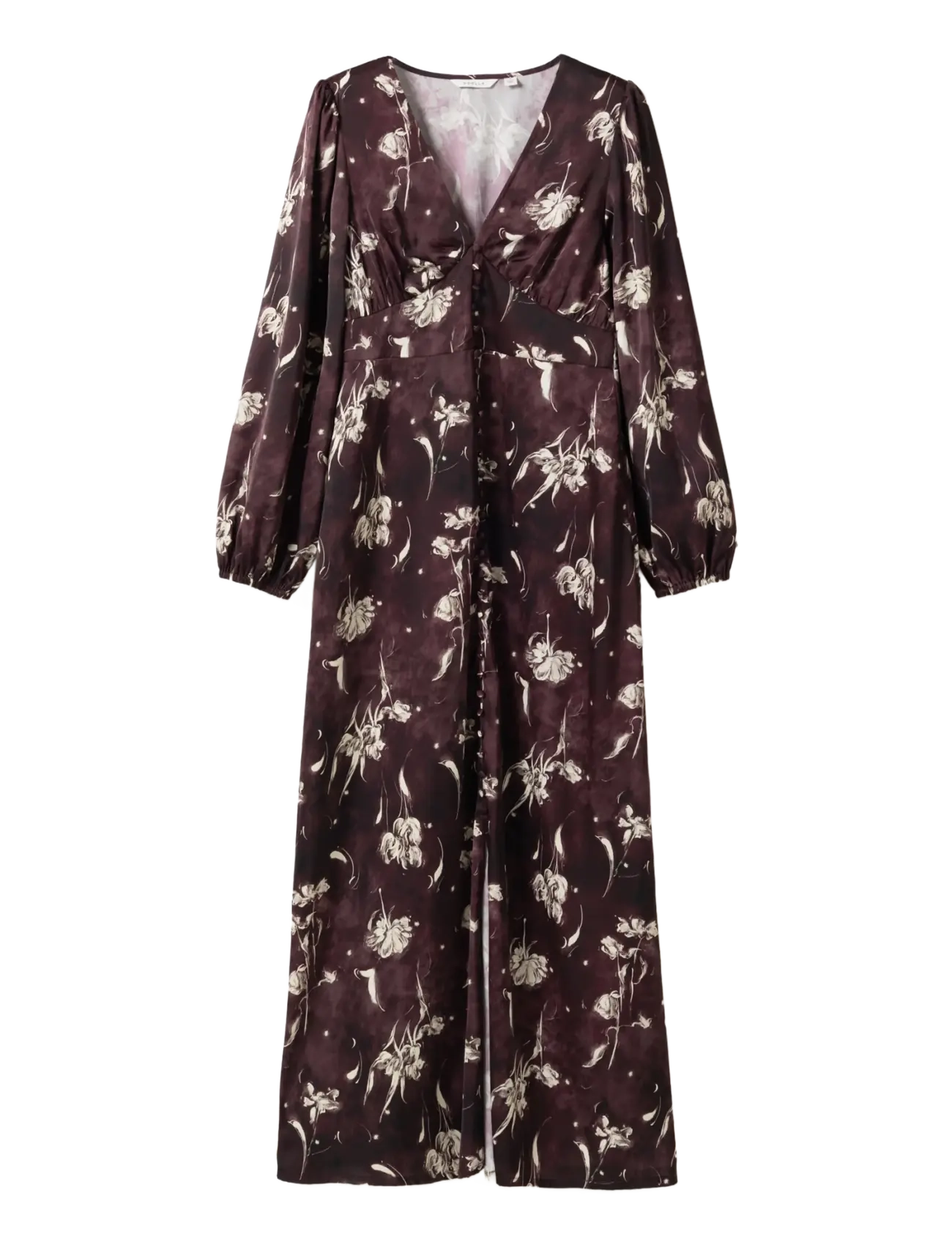 Noella - N-Lilith Maxi Dress - maksikleidid - dovie burgundy print - 1