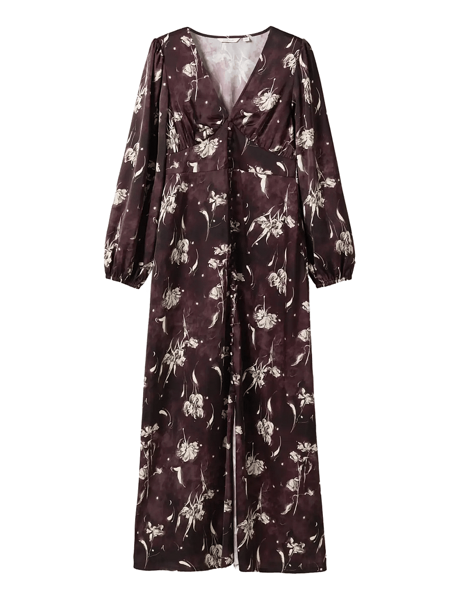 Noella - N-Lilith Maxi Dress - maxi kjoler - dovie burgundy print - 1